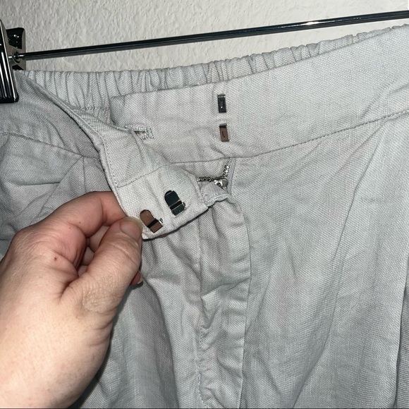 Aritizia Wilfred Light blue and gray linens blend slacks size 4 - Picture 3 of 10